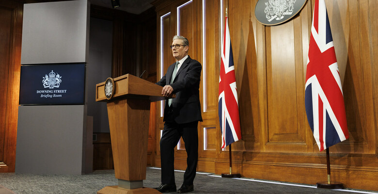 Премьер-министр Великобритании Кир Стармер во время заявления о Гренландии. Фото: flickr.com/number10gov