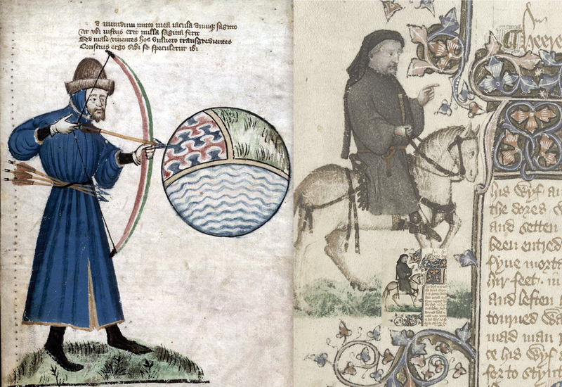 Джон Гауэр и Джефри Чосер. Изображение: wikipedia.org